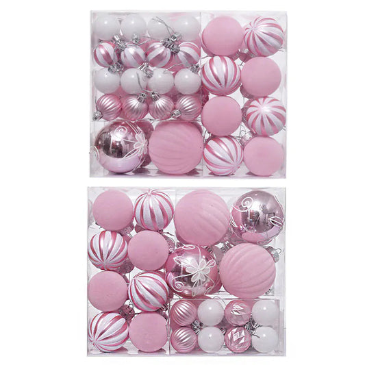 Decorative Christmas Balls Set with Colorful Designs